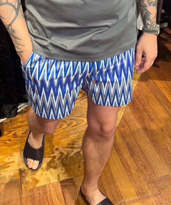 Mosquito Zig-Zag Shorts - Purple/Blue